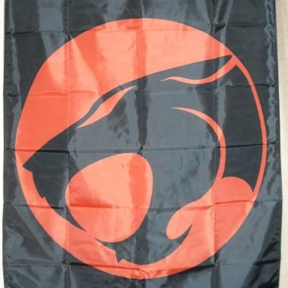 Thundercats 3'x5' Black vertical Flag Banner Silverhawks Mumm-Ra Lion-O Cheetara